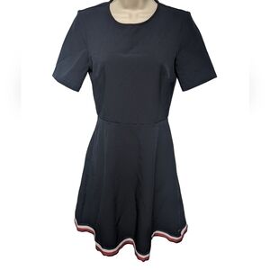 Tommy Hilfiger Signature Tape Fit and Flare Dress Sz 2